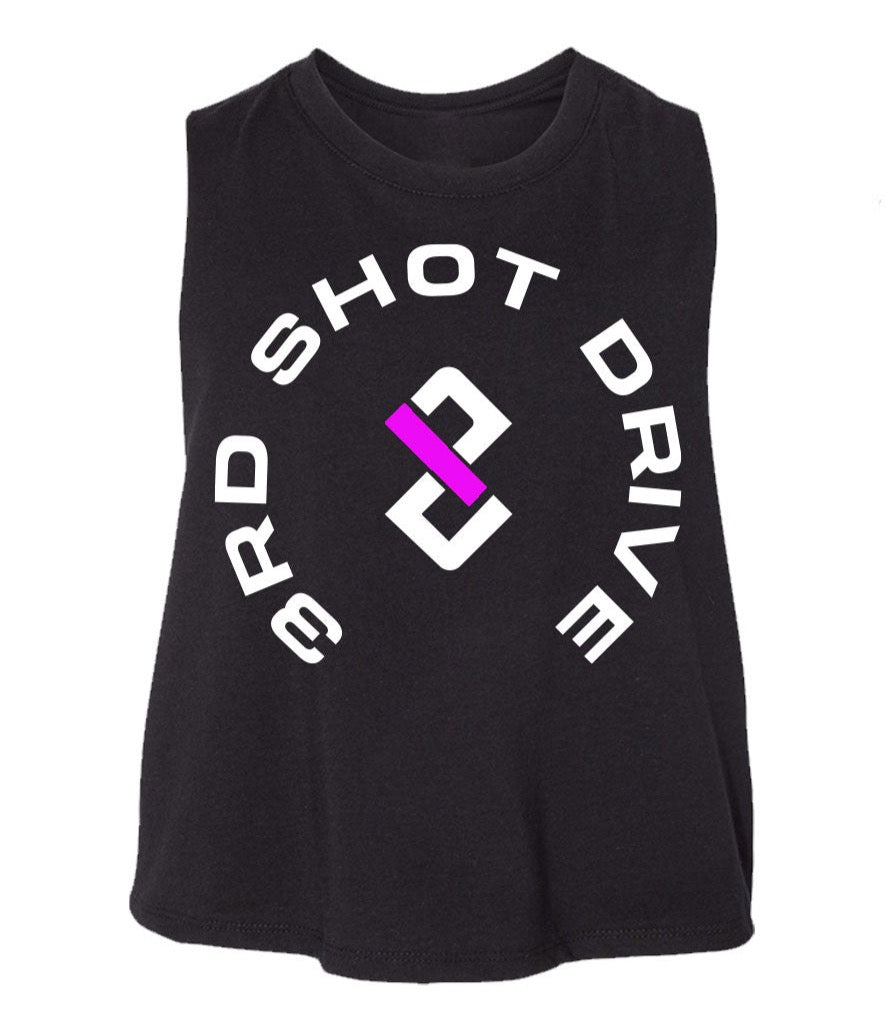 3SD Signature Logo Black Female Crop Tank